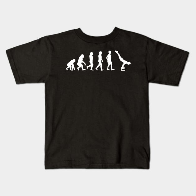 Evolution Calisthenics Equipment Body Weight Exercise Kids T-Shirt by sBag-Designs